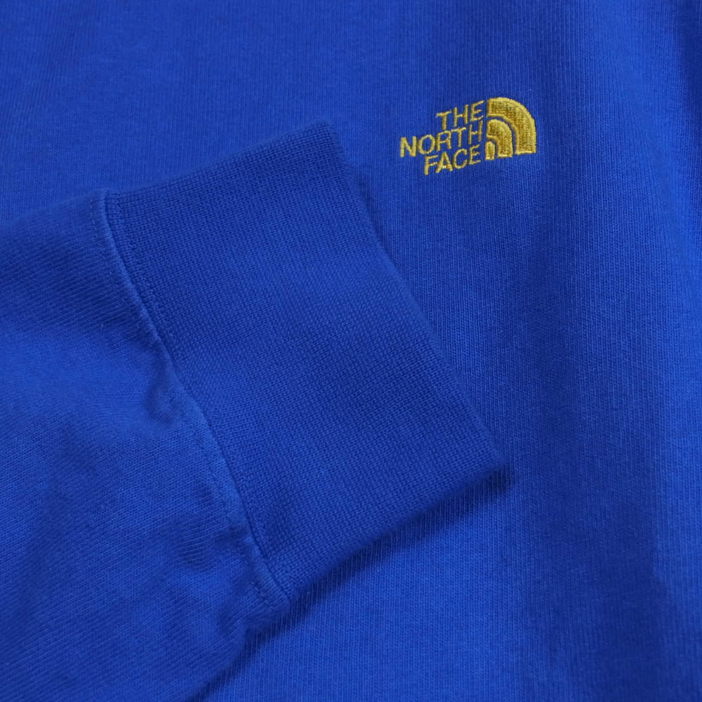 THE NORTH FACE ノースフェイス NT32443 Nuptse Cotton Tee ロングスリーブ ヌプシ コットン 長袖 Tシャツ カットソー ブルー系 L【中古】