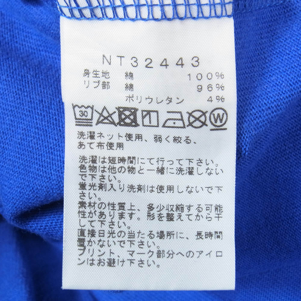 THE NORTH FACE ノースフェイス NT32443 Nuptse Cotton Tee ロングスリーブ ヌプシ コットン 長袖 Tシャツ カットソー ブルー系 L【中古】