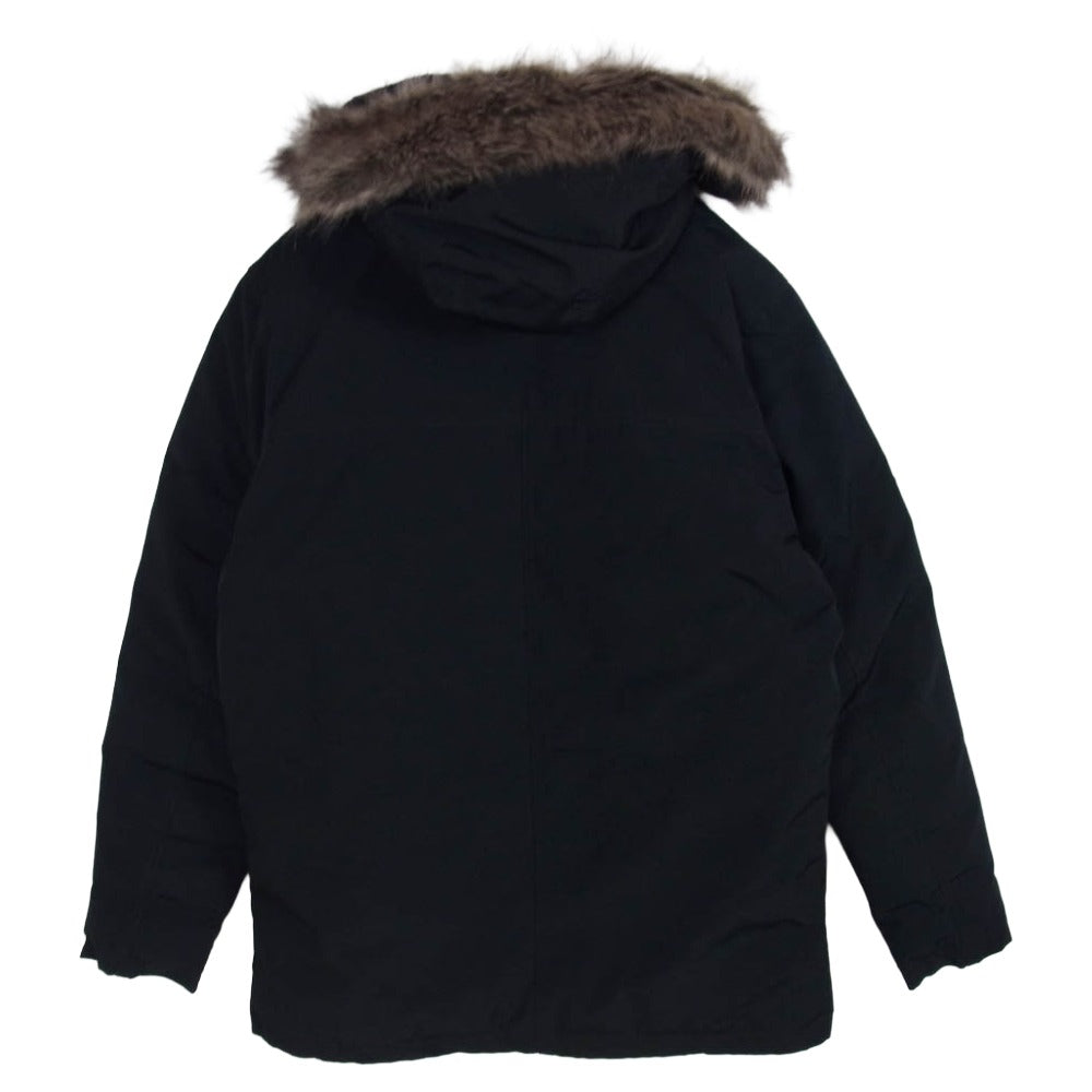 Columbia コロンビア 222 WE1250 牛革 ワッペン付 ファー着脱可 中綿 ジャケット アウター ブラック系 L【中古】