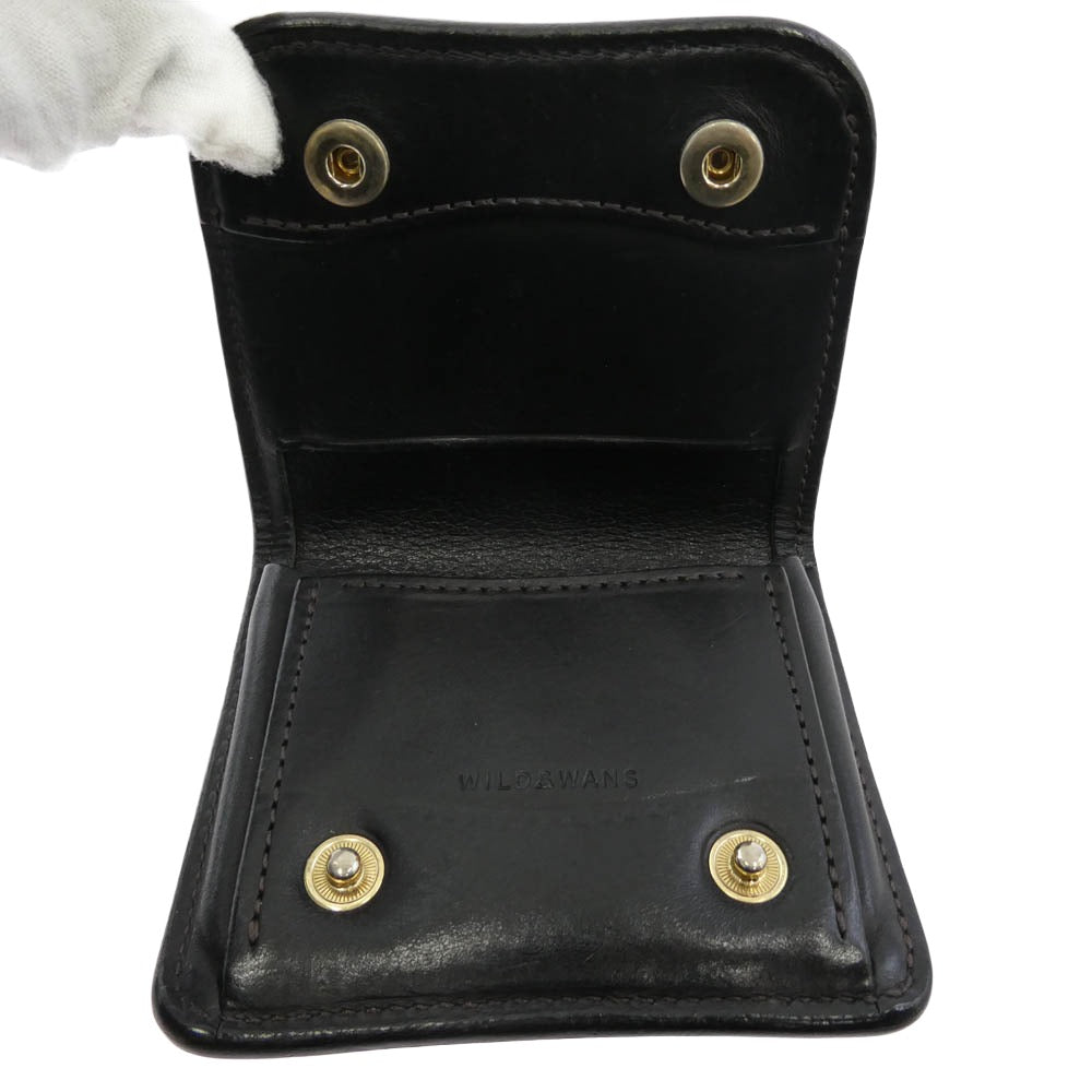 WILDSWANS ワイルドスワンズ PALM-V2 SHELL CORDOVAN パーム シェルコードバン ミニ ウォレット 財布 ダークブラウン系【中古】