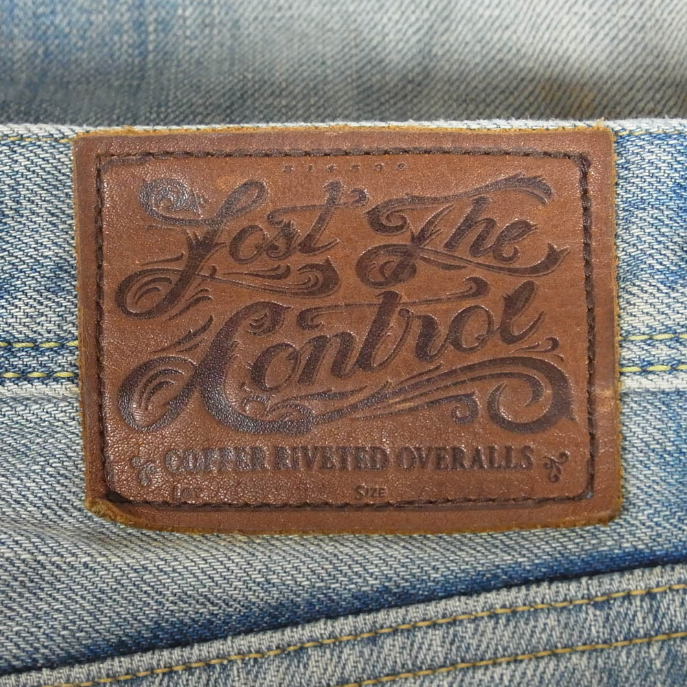 LOST CONTROL ロストコントロール DP-54 ダメージ ウォッシュ 加工 テーパード デニム インディゴブルー系 表記無し【中古】