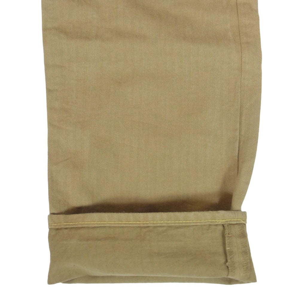 GERUGA ゲルガ GR-P-82 VERTICAL PANTS HERINGBONE ヴァーティカル ヘリンボーン パンツ ベージュ系 32【中古】