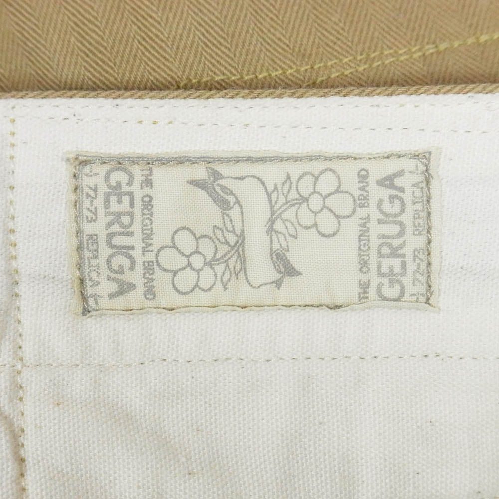 GERUGA ゲルガ GR-P-82 VERTICAL PANTS HERINGBONE ヴァーティカル ヘリンボーン パンツ ベージュ系 32【中古】