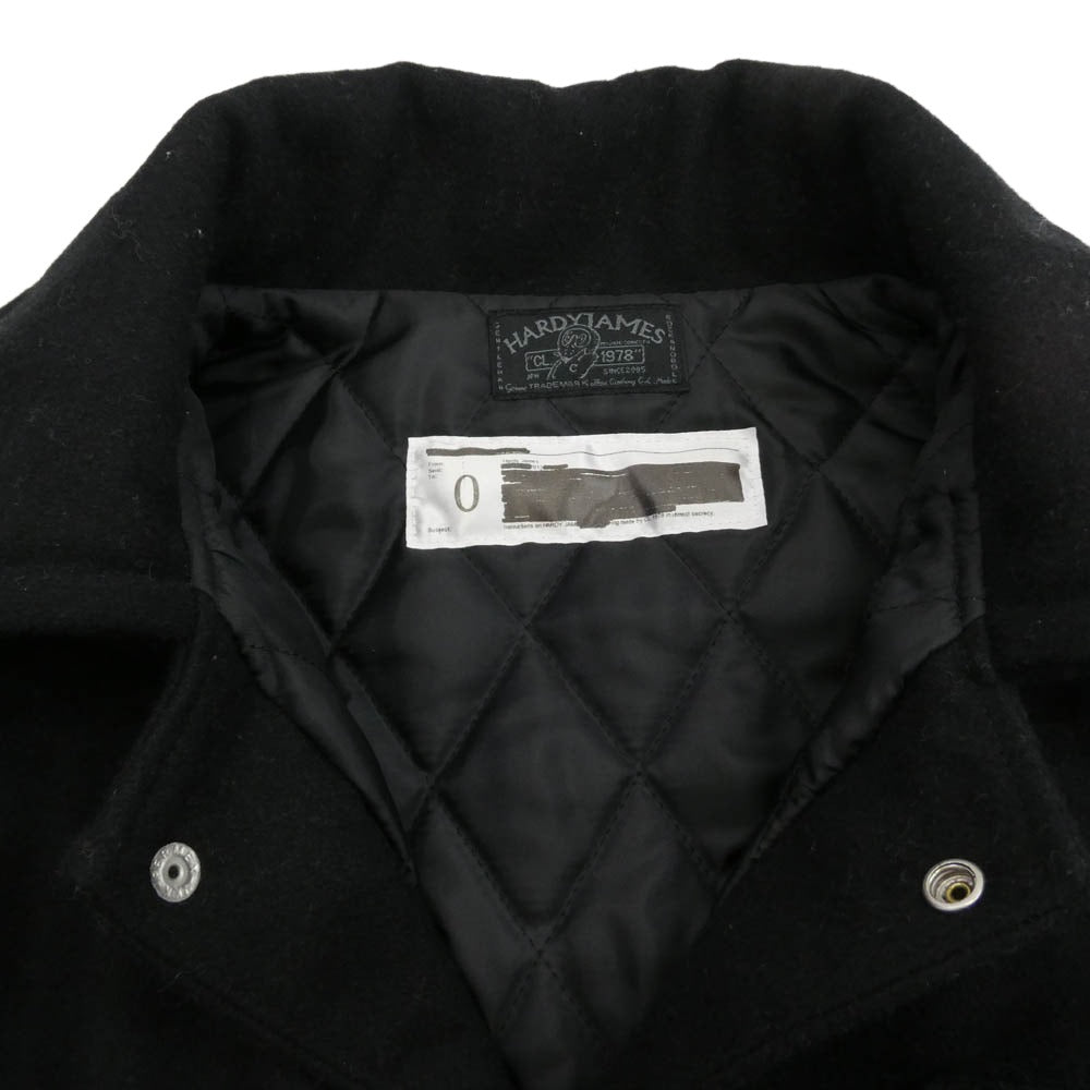 ハーディジェイムズ HJ-JKT0G1A レザー 切替 スタジアム ジャケット スタジャン ブラック系【中古】