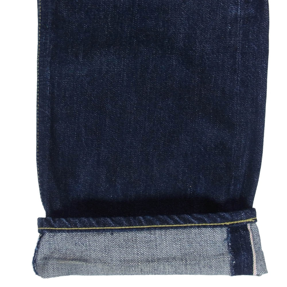 GERUGA ゲルガ GR-P-04D LOOSE STRAIGHT DENIM PANTS ボタンフライ セルビッチ 片耳 ルーズ ストレート デニム パンツ インディゴブルー系 32【中古】
