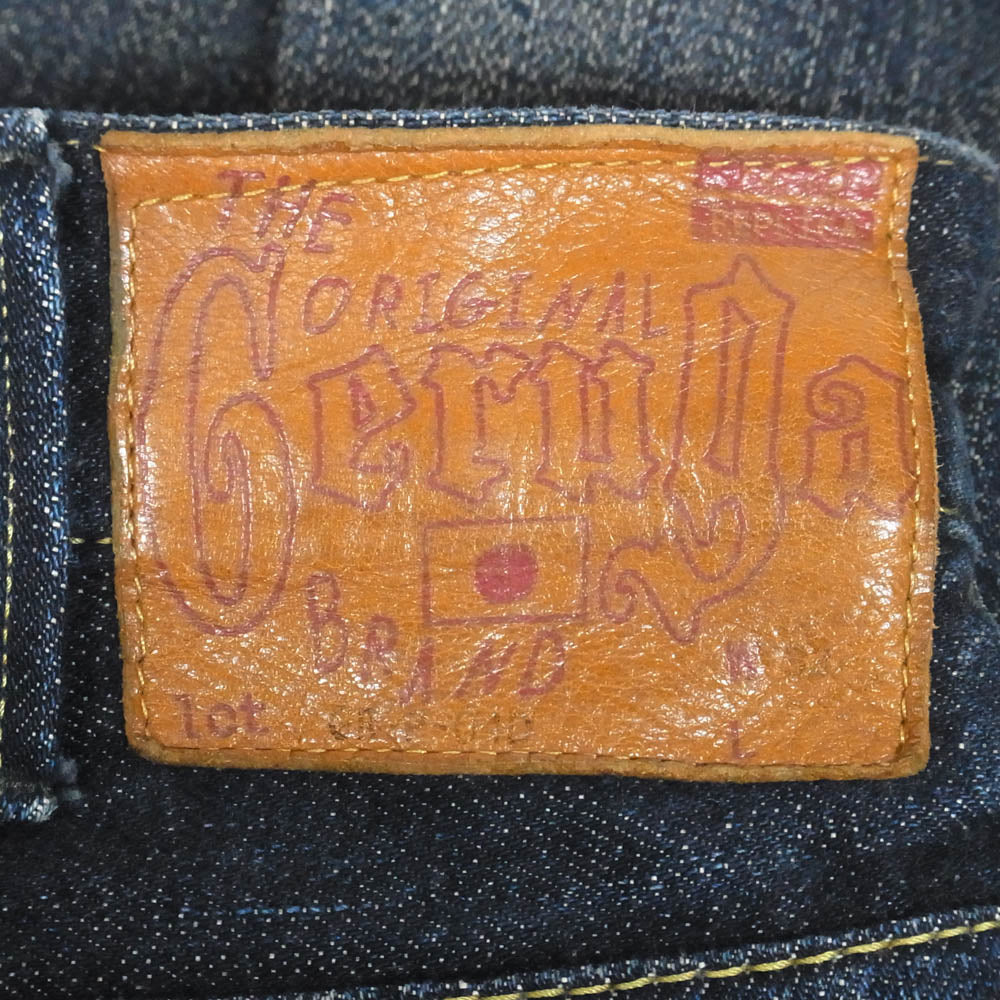 GERUGA ゲルガ GR-P-04D LOOSE STRAIGHT DENIM PANTS ボタンフライ セルビッチ 片耳 ルーズ ストレート デニム パンツ インディゴブルー系 32【中古】