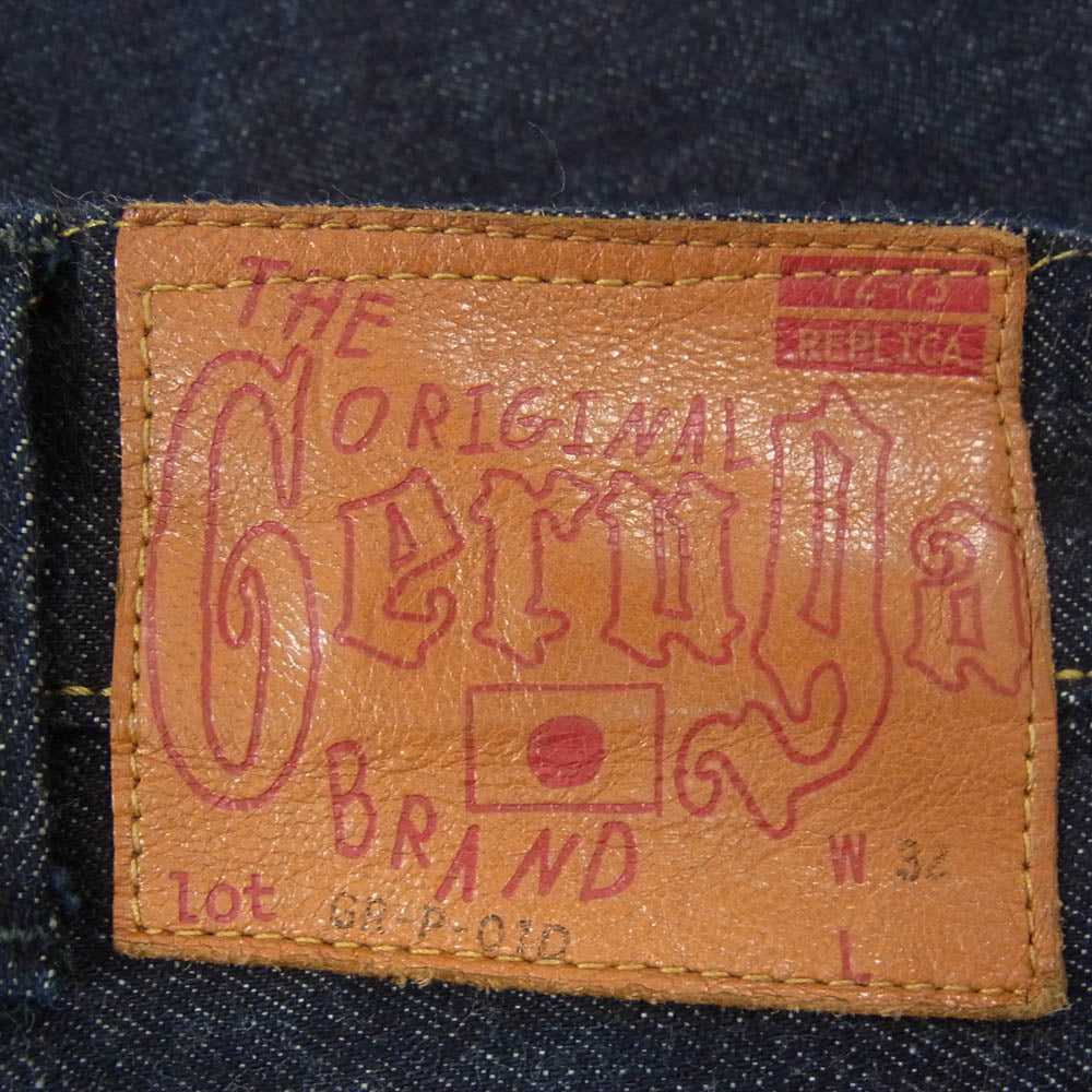 GERUGA ゲルガ GR-P-01D TIGHT STRAIGHT DENIM PANTS ボタンフライ タイト ストレート デニム パンツ インディゴブルー系 32【中古】