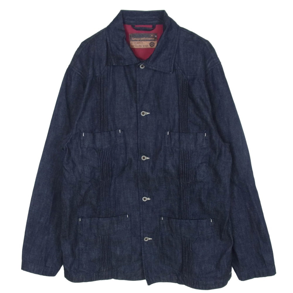 GERUGA ゲルガ GR-J-97 4P PIN TUCK JACKET ピンタック デニム ジャケット インディゴブルー系 4【中古】