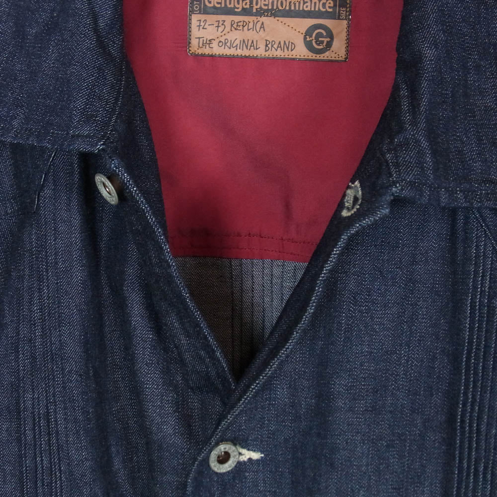 GERUGA ゲルガ GR-J-97 4P PIN TUCK JACKET ピンタック デニム ジャケット インディゴブルー系 4【中古】