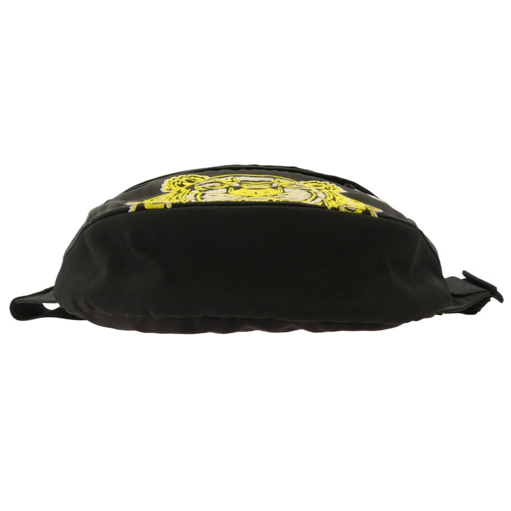 KENZO ケンゾー BL0231-FB6 タイガー ロゴ 刺繍 ウエスト ボディ バッグ ブラック系【中古】