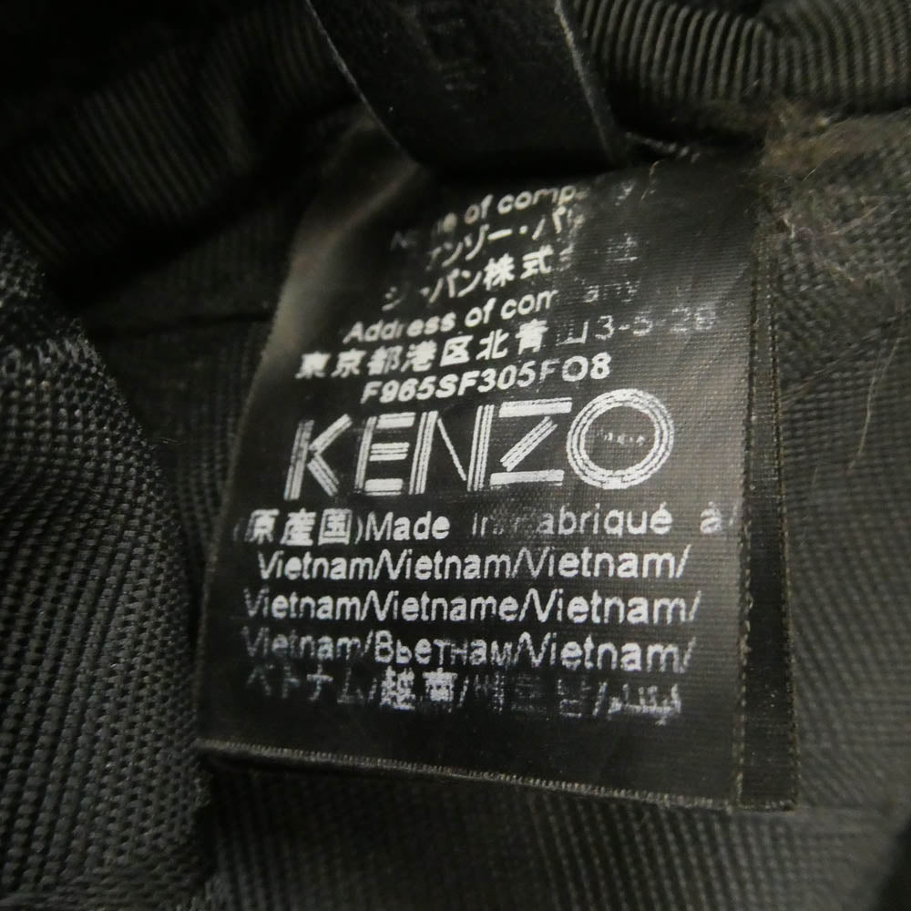 KENZO ケンゾー BL0231-FB6 タイガー ロゴ 刺繍 ウエスト ボディ バッグ ブラック系【中古】