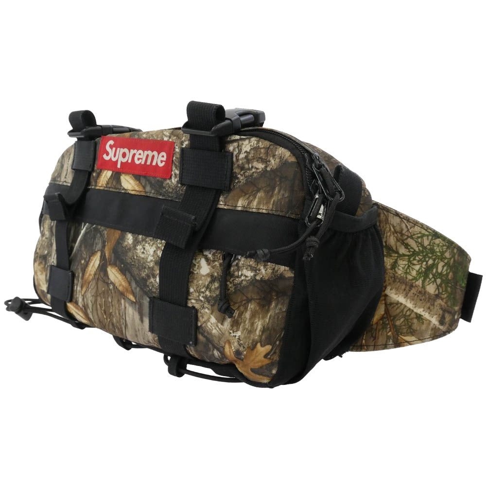 Supreme シュプリーム 19AW Waist Bag Real Tree Camo リアルツリーカモ ウエスト ショルダー ボディ バッグ カーキ系【中古】