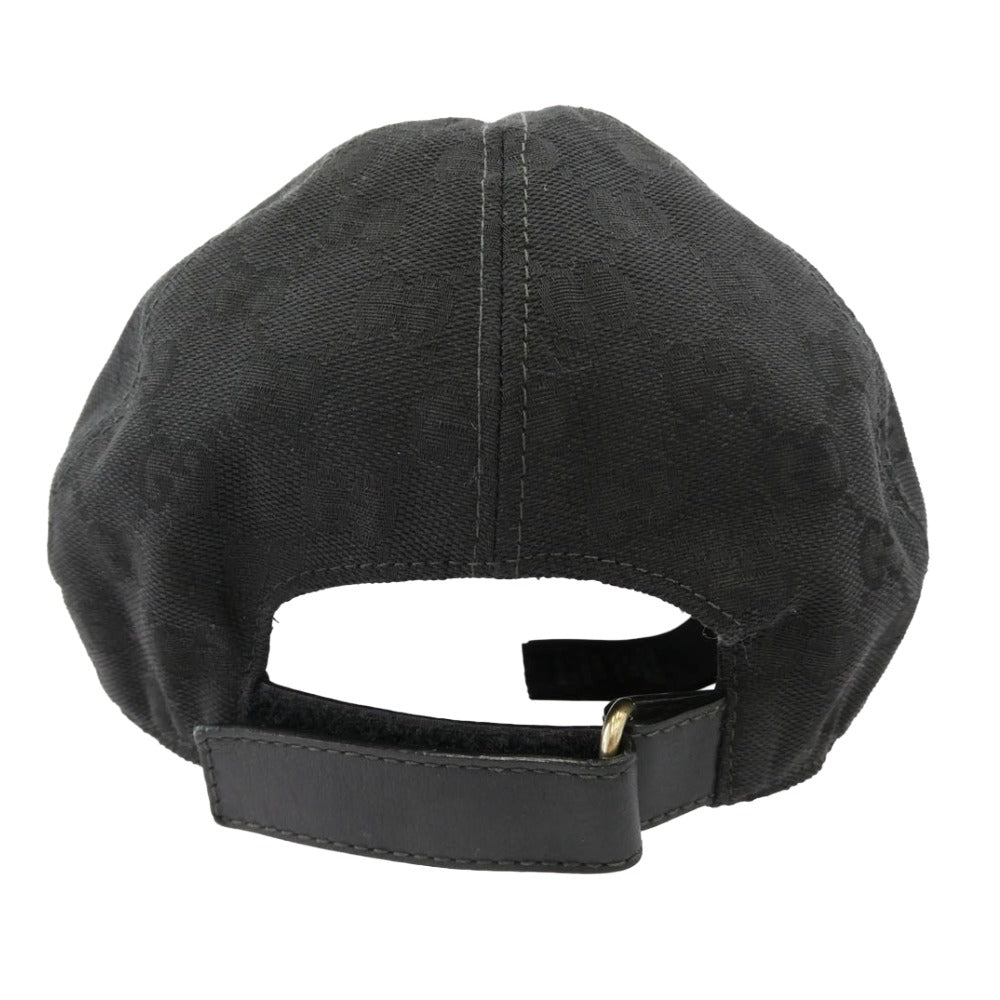GUCCI グッチ 200035 KQWBG GGキャンバス シェリーライン ベースボール キャップ 帽子 ブラック系 XL【中古】