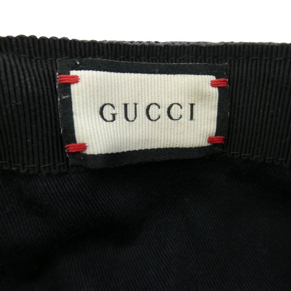 GUCCI グッチ 200035 KQWBG GGキャンバス シェリーライン ベースボール キャップ 帽子 ブラック系 XL【中古】
