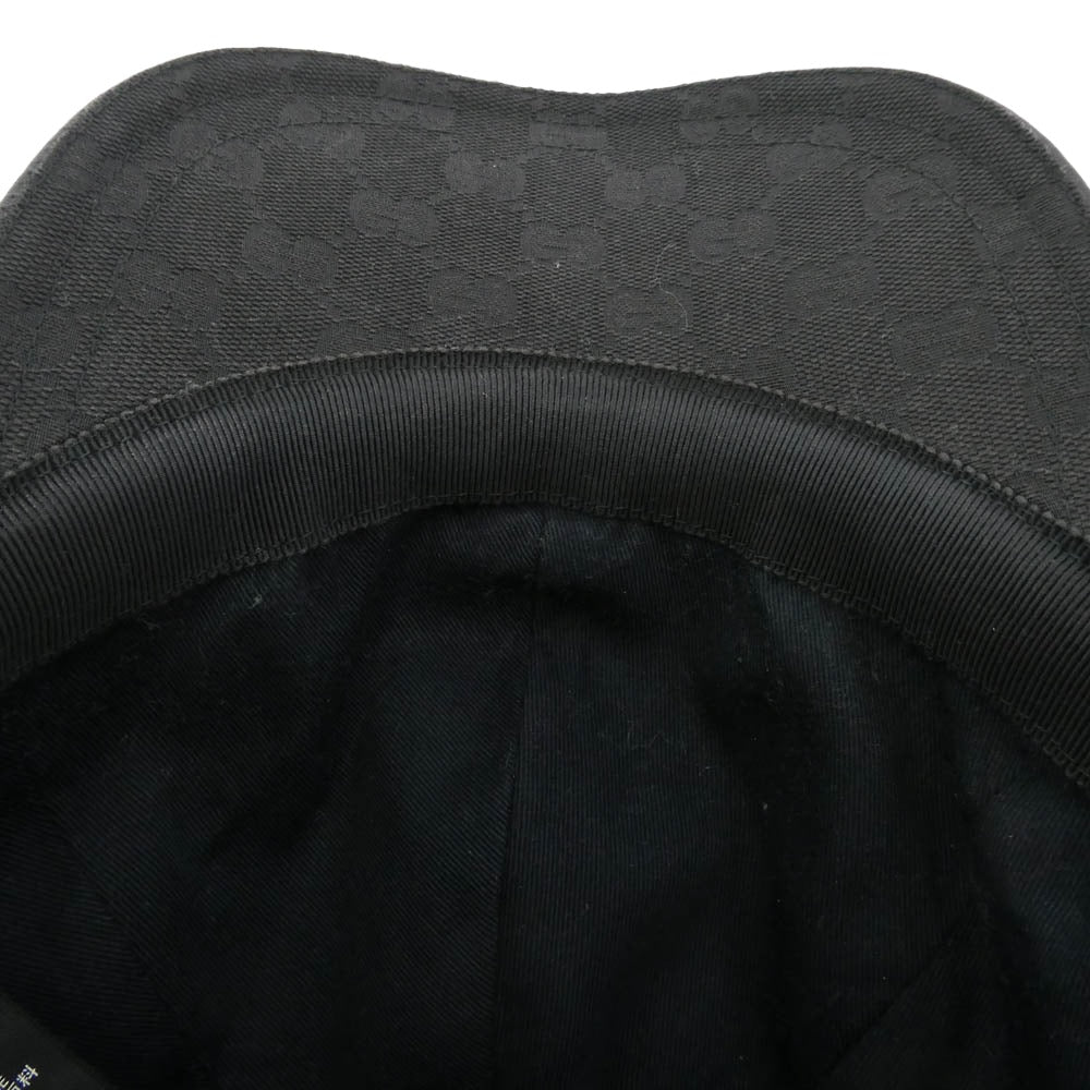 GUCCI GGキャンバス キャップ 帽子 シェリー ブラック XL グッチ
