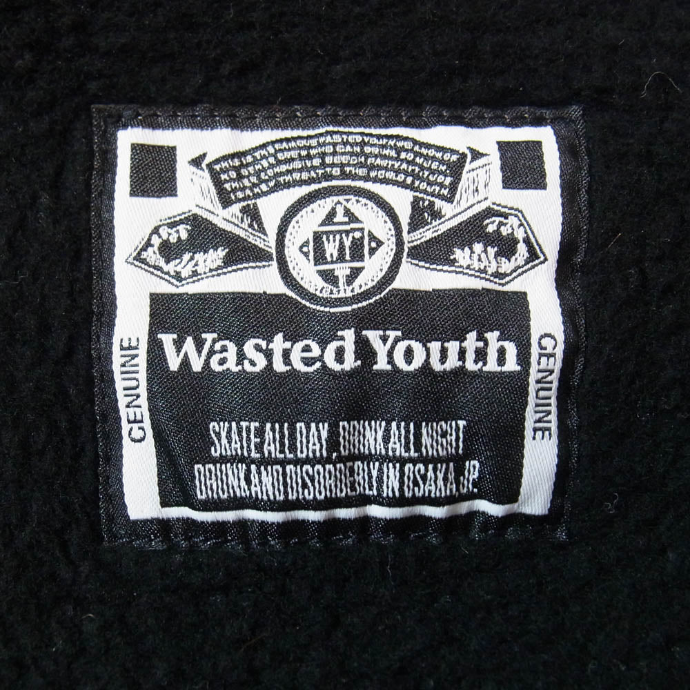 Wasted Youth ウェイステッドユース LOGO SWEAT ロゴ スウェット トレーナー ブラック系 XL【中古】
