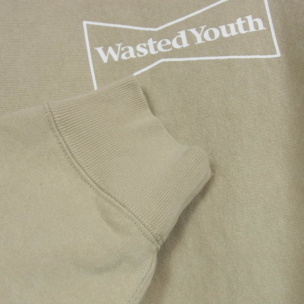 Wasted Youth ウェイステッドユース LOGO SWEAT ロゴ スウェット トレーナー ベージュ系 XL【中古】
