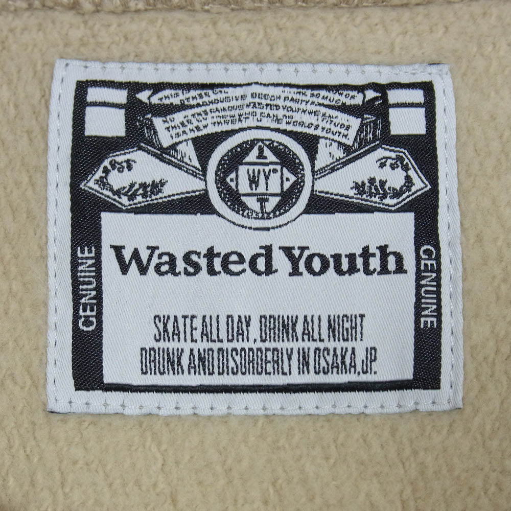 Wasted Youth ウェイステッドユース LOGO SWEAT ロゴ スウェット トレーナー ベージュ系 XL【中古】