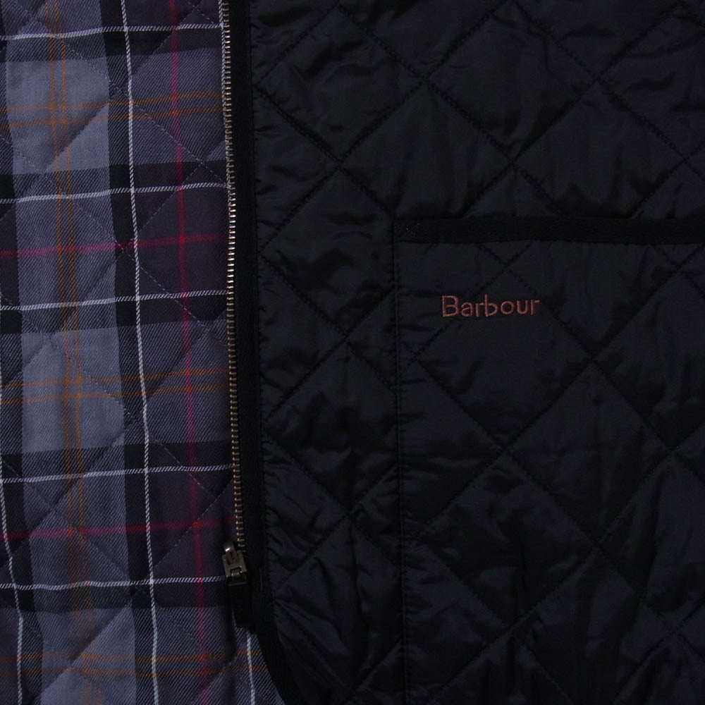 Barbour バブアー mli0001 bk91 QUILTED WAISTCOAT ZIP IN LINER キルティング ベスト ジレ ブラック系 38【中古】
