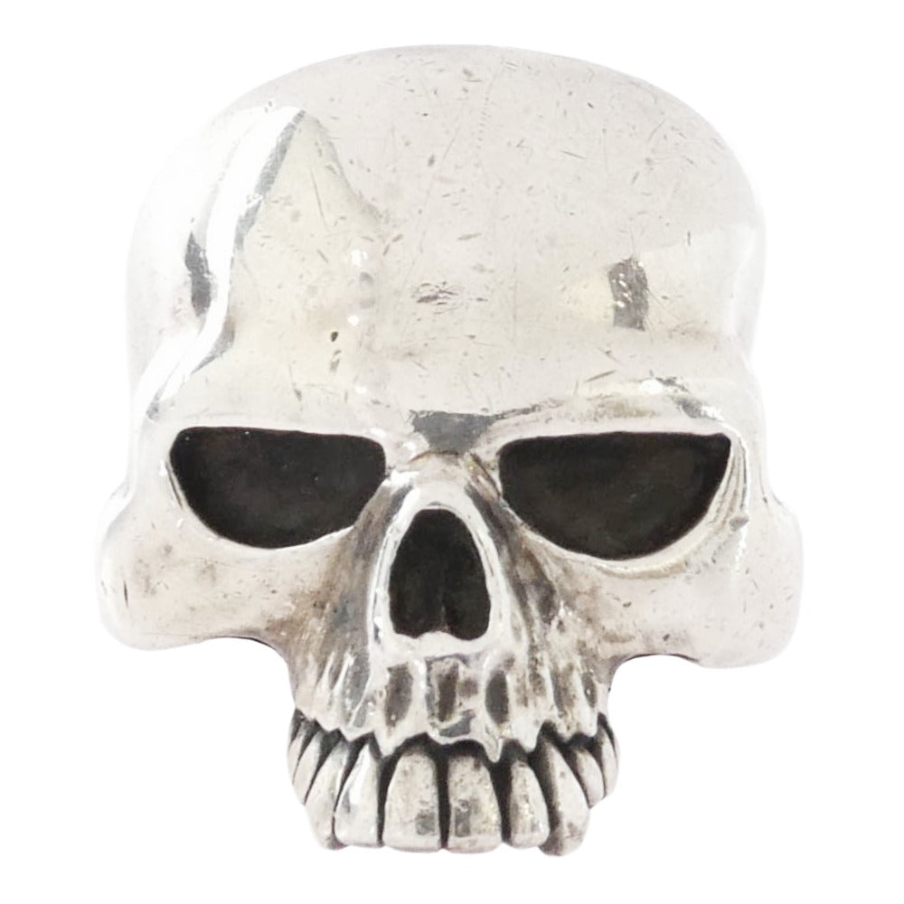 CRAZY PIG クレイジーピッグ ギャランティ付属 LARGE EVIL SKULL ラージ エビル スカル リング シルバー系 18号【中古】