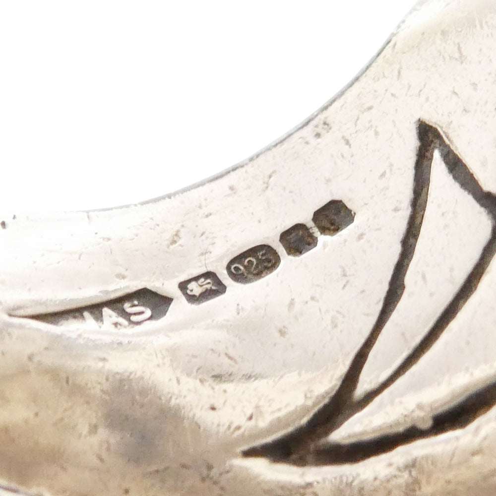 CRAZY PIG クレイジーピッグ ギャランティ付属 LARGE EVIL SKULL ラージ エビル スカル リング シルバー系 18号【中古】