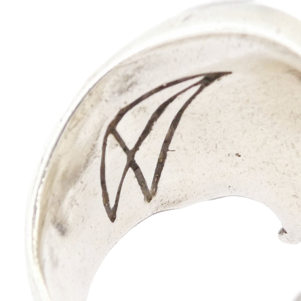 CRAZY PIG クレイジーピッグ ギャランティ付属 LARGE EVIL SKULL ラージ エビル スカル リング シルバー系 18号【中古】