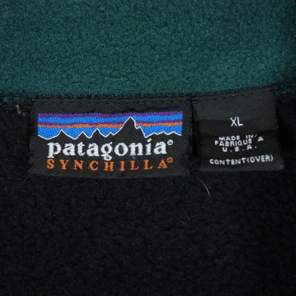 patagonia パタゴニア 25182 97年製 USA製 SYNCHILLA シンチラ フリースベスト ブラック系 XL【中古】