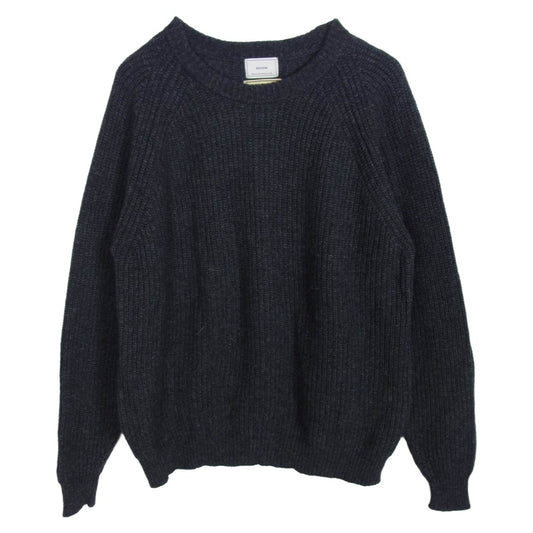 エビコン 25AW WARREN SCOTT CREWNECK KNIT ウォーレンスコット 畦編み 5GG クルーネック ニット ブラック系 2【中古】