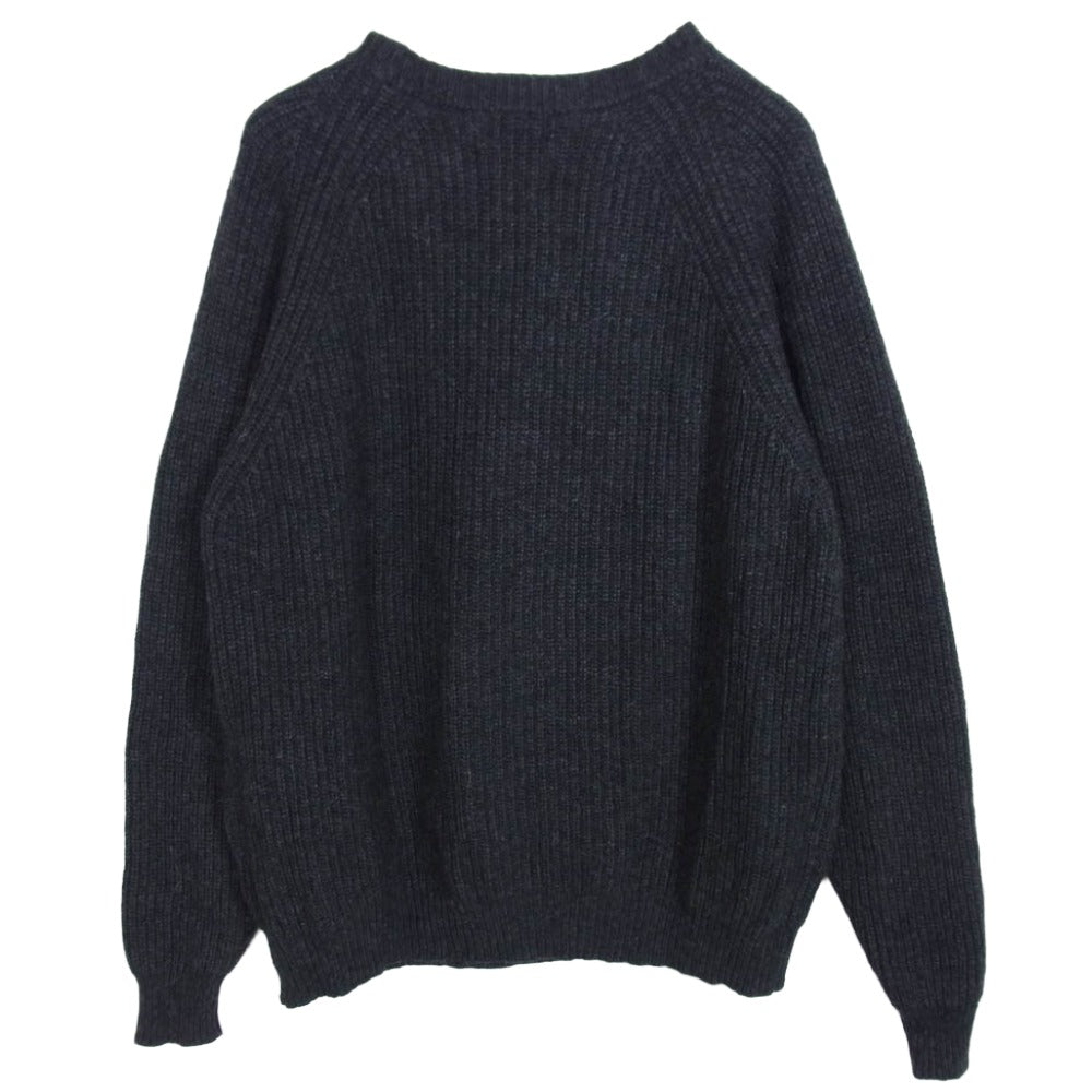 エビコン 25AW WARREN SCOTT CREWNECK KNIT ウォーレンスコット 畦編み 5GG クルーネック ニット ブラック系 2【中古】