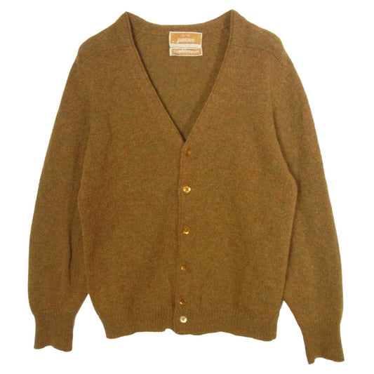 ジャンセン 60s ヴィンテージ USA製 tumblespun ミックスウール ニット カーディガン ブラウン系 M【中古】