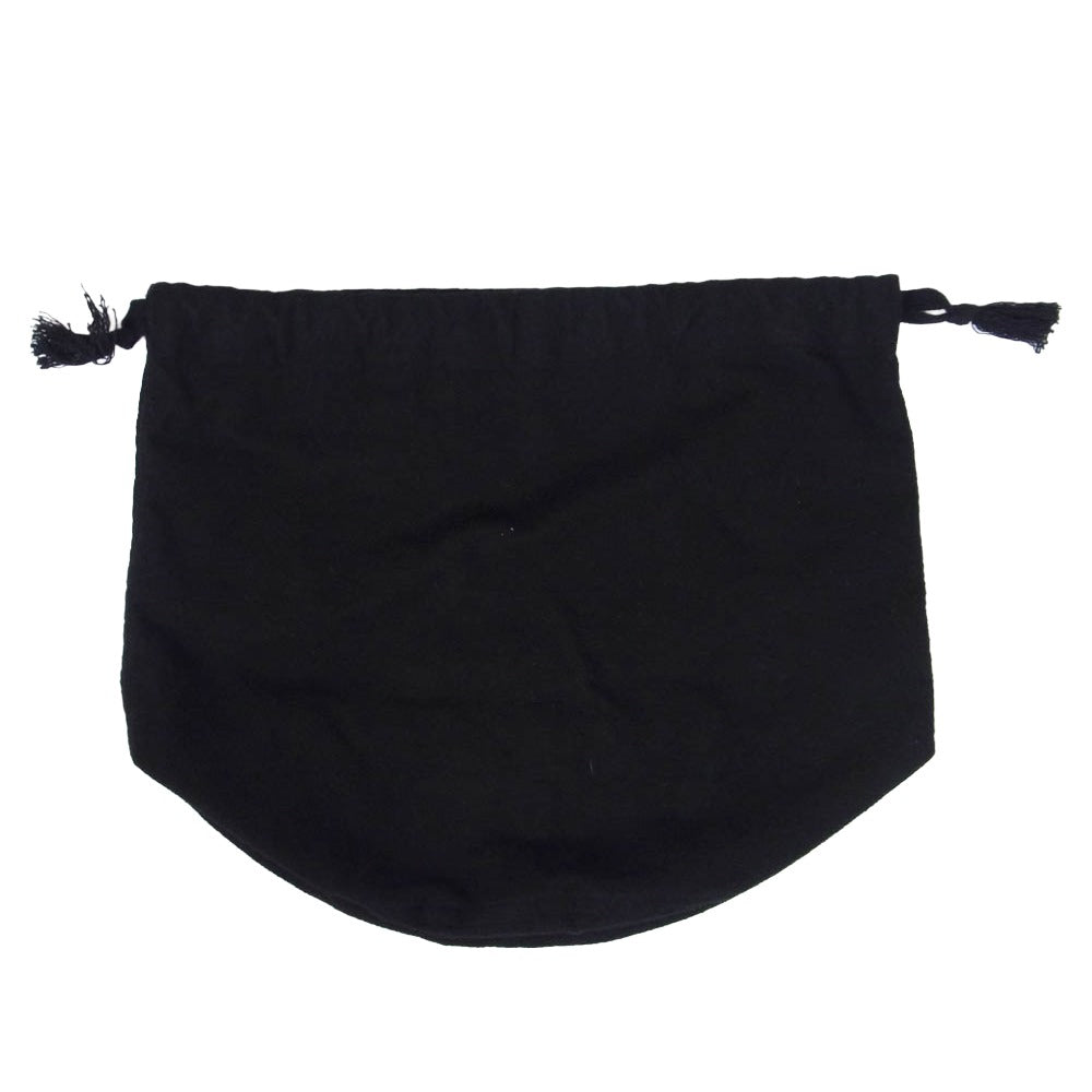 COMOLI コモリ 25AW C03-07008 コットンネル ポーチ 巾着 ドローストリング バッグ ブラック系【中古】