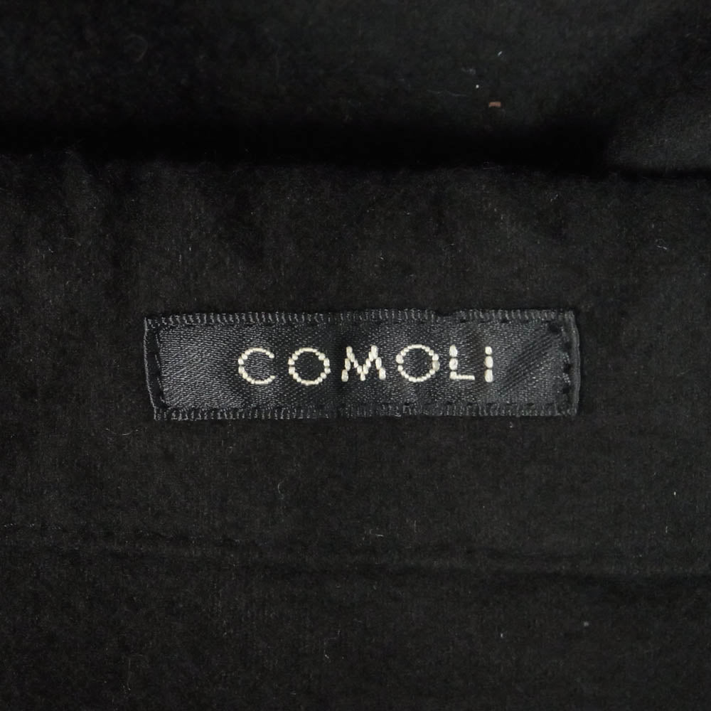 COMOLI コモリ 25AW C03-07008 コットンネル ポーチ 巾着 ドローストリング バッグ ブラック系【中古】