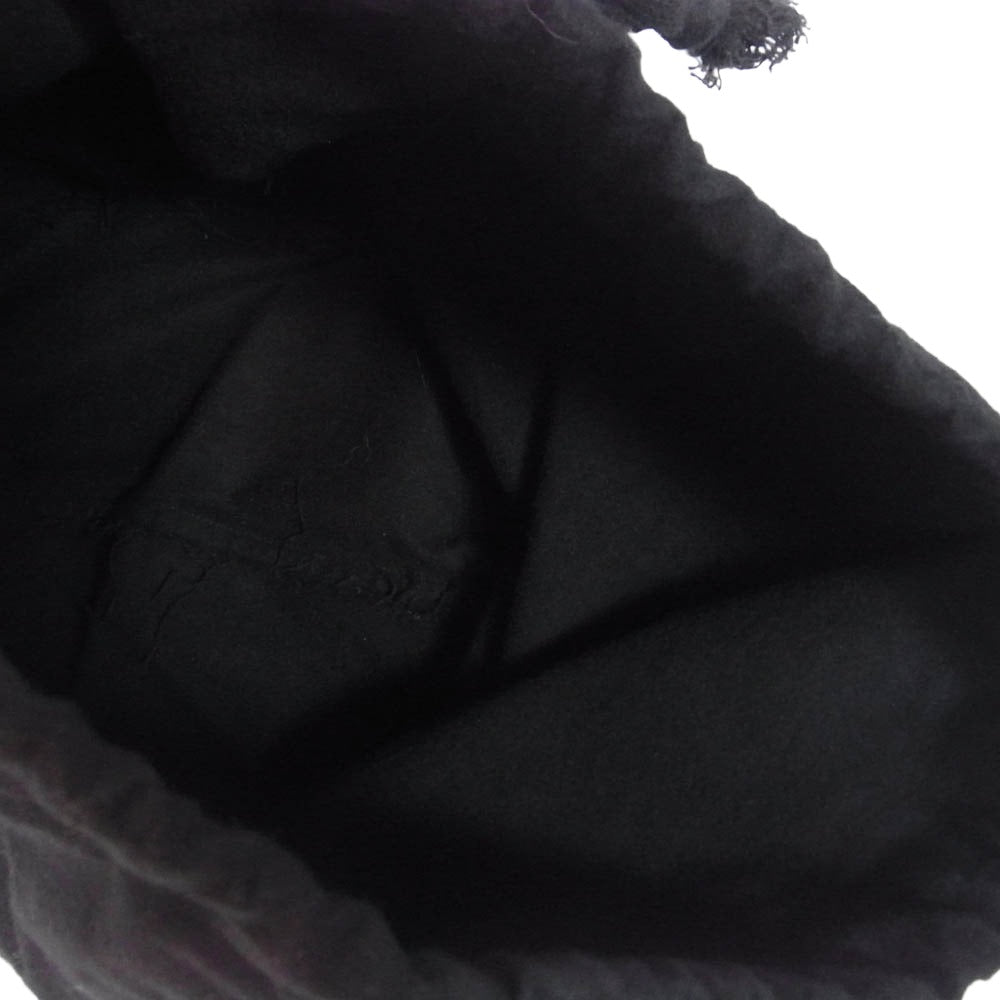 COMOLI コモリ 25AW C03-07008 コットンネル ポーチ 巾着 ドローストリング バッグ ブラック系【中古】