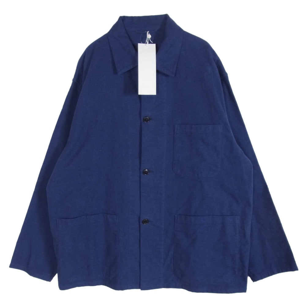 COMOLI コモリ 22AW W03-01019 コットンネル ワークジャケット カバーオール ROYAL BLUE 2【中古】