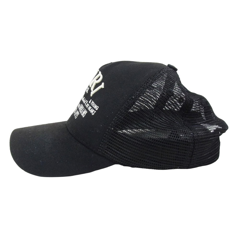 AMIRI アミリ 24AW SRPXMAH001SMRHDF0 Arts District Trucker Hat ロゴ刺繍 メッシュ キャップ トラッカー キャップ 帽子 ブラック系【中古】
