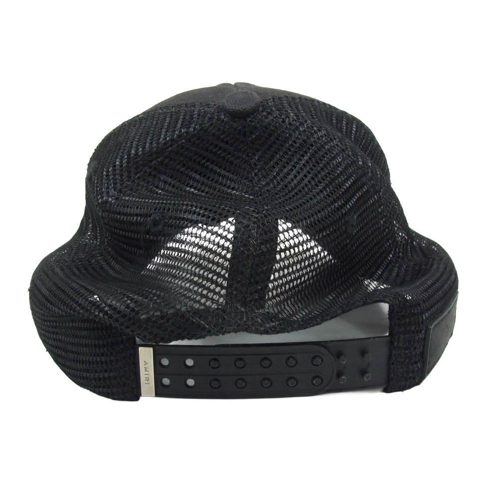 AMIRI アミリ 24AW SRPXMAH001SMRHDF0 Arts District Trucker Hat ロゴ刺繍 メッシュ キャップ トラッカー キャップ 帽子 ブラック系【中古】