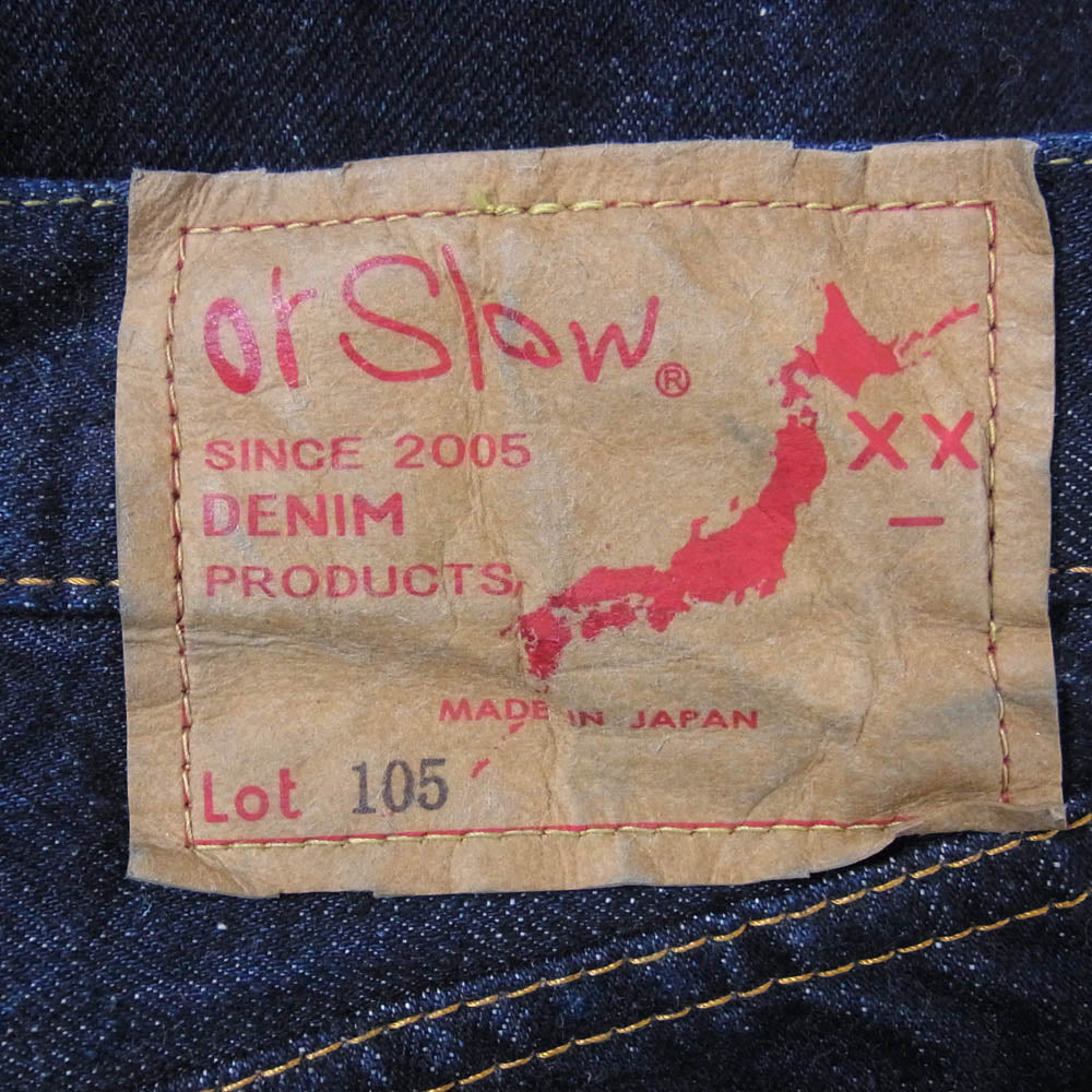 orSlow オアスロウ 105 ボタンフライ ジーンズ デニム パンツ インディゴブルー系 M【中古】