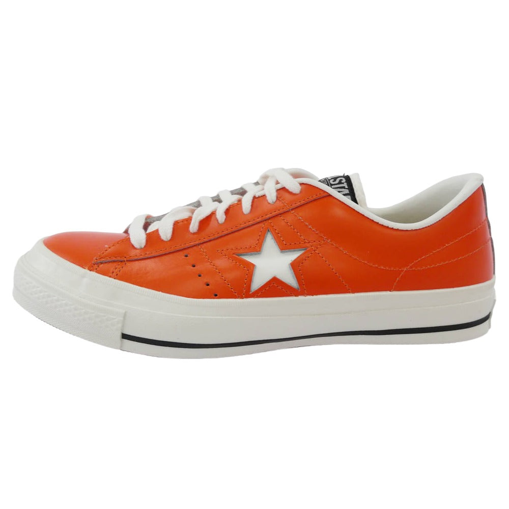 CONVERSE コンバース ONE STAR J ORANGE ワンスター オレンジ レザー スニーカー オレンジ系 US8.5(27cm)【極上美品】【中古】