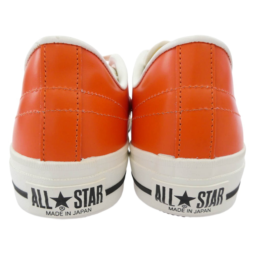 CONVERSE コンバース ONE STAR J ORANGE ワンスター オレンジ レザー スニーカー オレンジ系 US8.5(27cm)【極上美品】【中古】