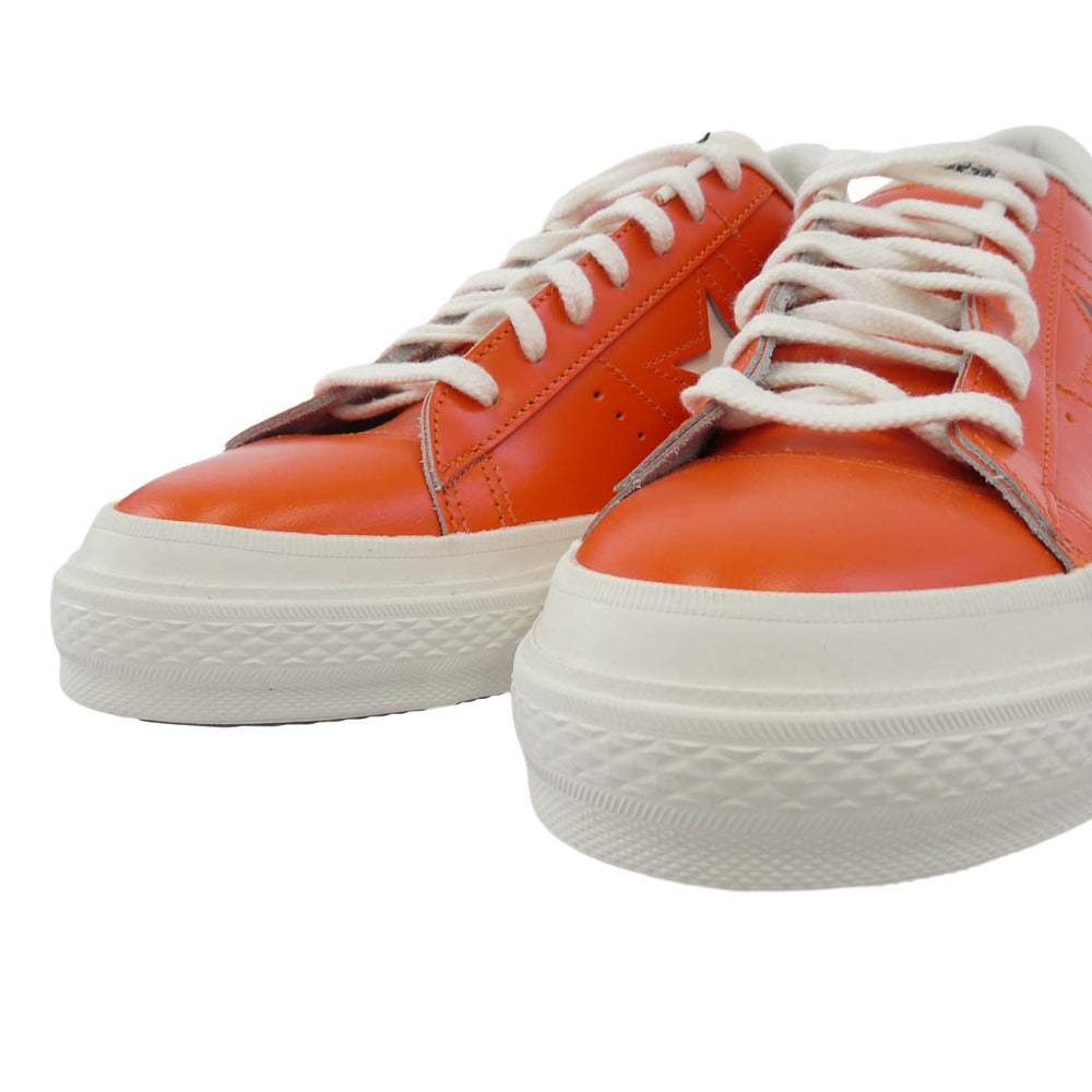 CONVERSE コンバース ONE STAR J ORANGE ワンスター オレンジ レザー スニーカー オレンジ系 US8.5(27cm)【極上美品】【中古】