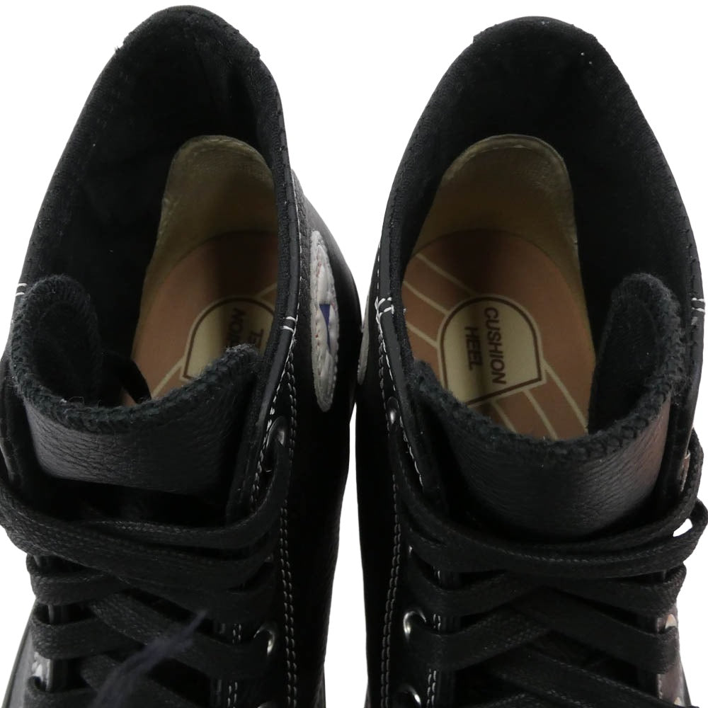 CONVERSE コンバース 1AD812 ADDICT アディクト CHUCK TAYLOR LEATHER HI チャックテイラー レザー ハイカット スニーカー ブラック系 27cm【極上美品】【中古】