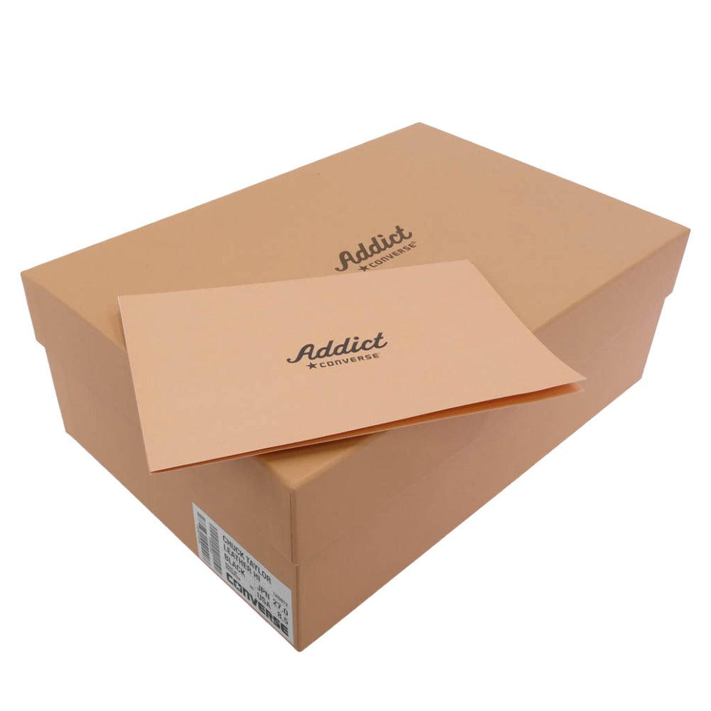 CONVERSE コンバース 1AD812 ADDICT アディクト CHUCK TAYLOR LEATHER HI チャックテイラー レザー ハイカット スニーカー ブラック系 27cm【極上美品】【中古】