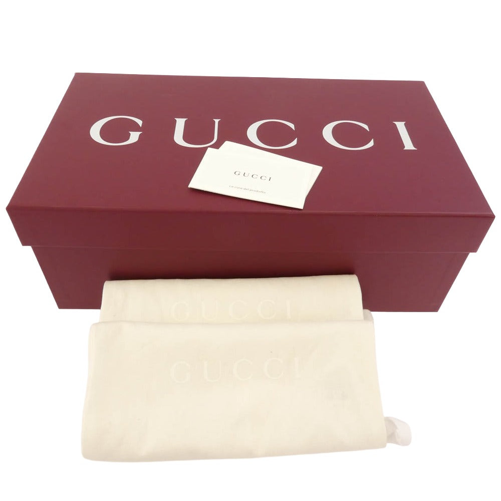 GUCCI グッチ 816370 Horsebit ホースビット レザー ローファー ブラウン系 7【新古品】【未使用】【中古】