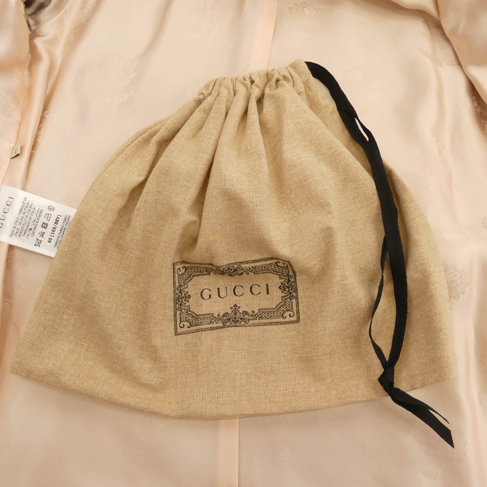 GUCCI グッチ GGキャンバス シェリーライン レザー ジャケット ライトブラウン系 マルチカラー系 40【新古品】【未使用】【中古】