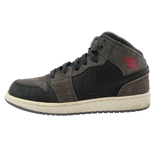 NIKE ナイキ 554725-018 AIR JORDAN 1 MID エアジョーダン ミッド スニーカー チャコール系 24.5cm【中古】