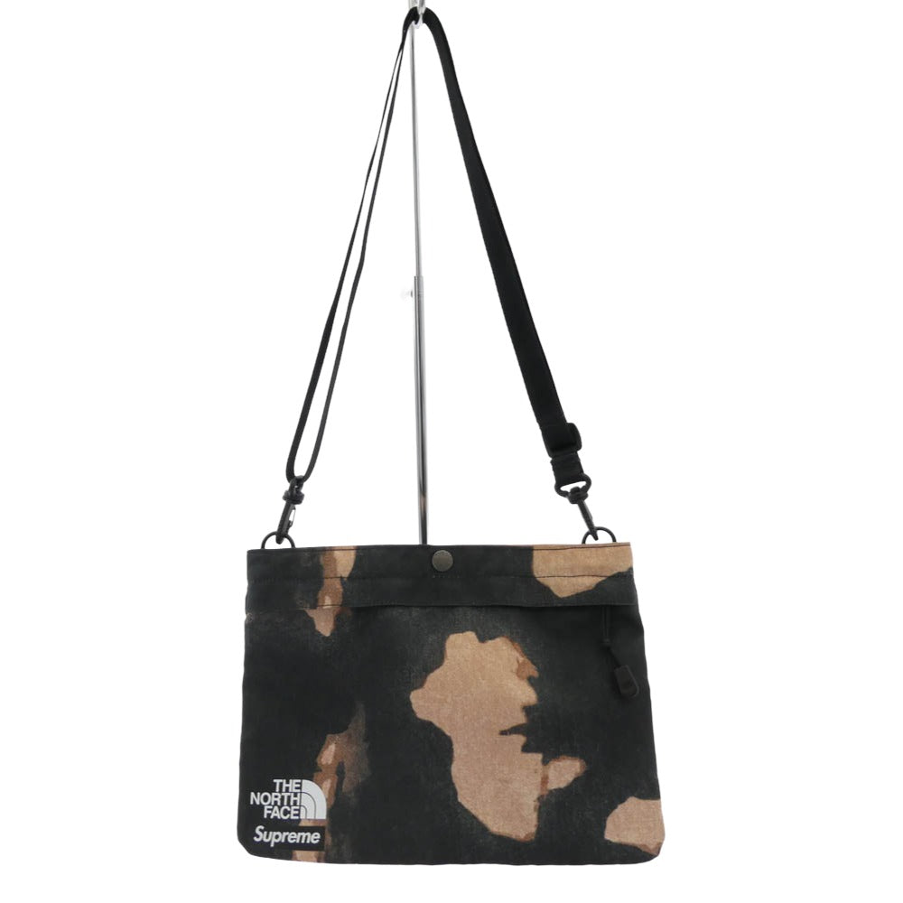 Supreme シュプリーム 21AW Bleached denim Print Shoulder Bag ブリーチド デニム プリント ショルダー バッグ ブラック系 ブラウン系【中古】