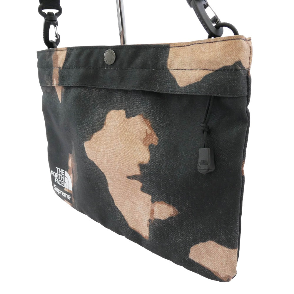 Supreme シュプリーム 21AW Bleached denim Print Shoulder Bag ブリーチド デニム プリント ショルダー バッグ ブラック系 ブラウン系【中古】