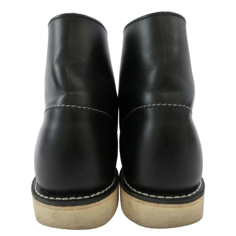 RED WING レッドウィング 8165 6INCH CLASSIC ROUND BOOTS クラシック ラウンド レザー レースアップ ブーツ ブラック系 25.5cm【中古】