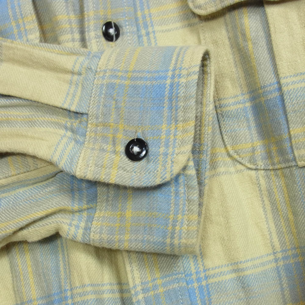 アンドファミリーズ Classic Flannel Shirts クラシック フランネル 長袖 チェック シャツ イエロー系 XL【中古】