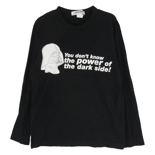 COMME des GARCONS コムデギャルソン 12AW W20117 COMME des GARCONS SHIRT コムデギャルソンシャツ × STARWARS スターウォーズ ダースベイダー プリント 長袖カットソー ブラック系 L【中古】